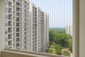 Invisible grills for apartment balconies