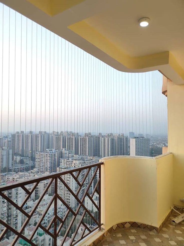 Invisible grills for apartment balconies